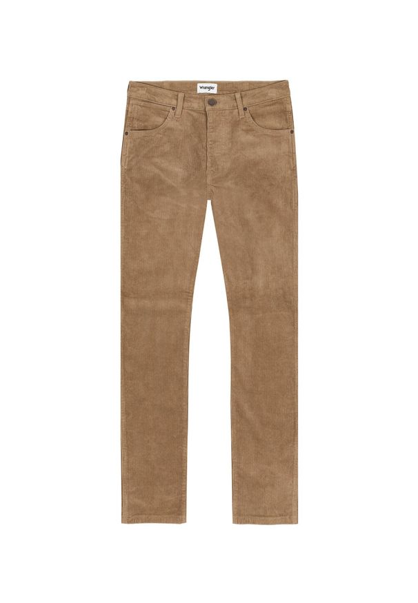 Wrangler - WRANGLER LARSTON MĘSKIE SPODNIE SZTRUKSOWE SZTRUKSY SZTRUKS LEAD GREY W18SA2M24. Materiał: sztruks