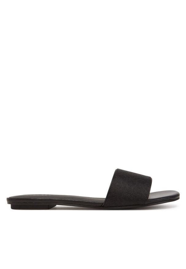 Calvin Klein Klapki Flat Slide Jacq HW0HW02389 Czarny. Kolor: czarny. Materiał: materiał