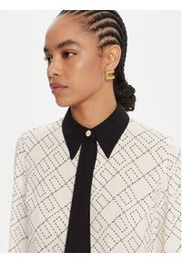 Elisabetta Franchi Koszula CA-104-56E2-V320 Biały Regular Fit. Kolor: biały. Materiał: wiskoza