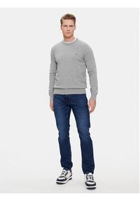 TOMMY HILFIGER - Tommy Hilfiger Sweter MW0MW30955 Szary Regular Fit. Kolor: szary. Materiał: bawełna