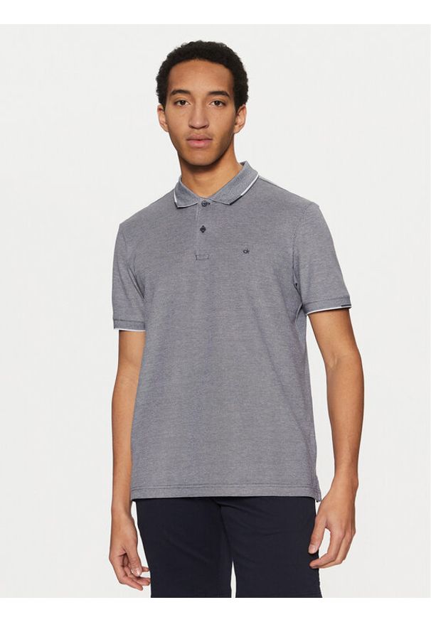 Calvin Klein Polo K10K114475 Granatowy Regular Fit. Typ kołnierza: polo. Kolor: niebieski. Materiał: bawełna