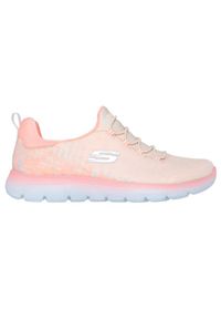 skechers - Kapcie SKECHERS SUMMITS MORNING GLOW Pomarańczowy. Kolor: wielokolorowy. Materiał: tkanina. Model: Skechers Sport