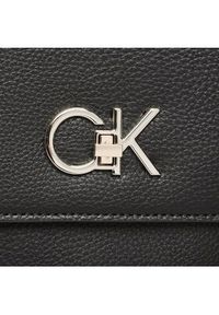 Calvin Klein Torebka Re-Lock Tote W/Flap Pbl K60K610178 Czarny. Kolor: czarny. Materiał: skórzane #3