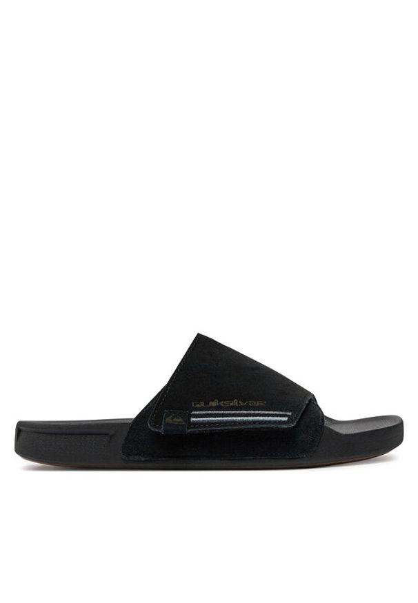 Quiksilver Klapki Rivi AQYL101378 Czarny. Kolor: czarny. Materiał: zamsz, skóra