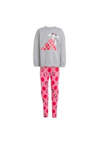 Adidas - Zestaw Disney Minnie Mouse Jogger. Okazja: na uczelnię. Kolor: czerwony, szary, różowy, wielokolorowy. Materiał: dresówka. Wzór: motyw z bajki. Styl: sportowy