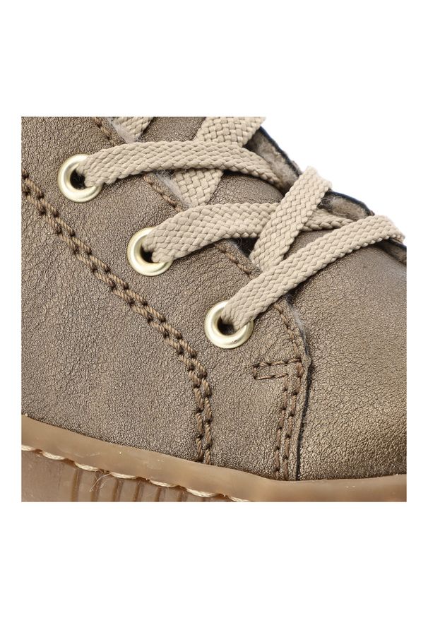 Brązowe Trzewiki Rieker Ocieplane Buty Damskie. Okazja: na co dzień. Zapięcie: sznurówki. Kolor: brązowy. Materiał: skóra. Szerokość cholewki: normalna. Sezon: zima, jesień. Styl: casual, elegancki