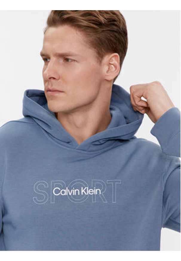 Calvin Klein Performance Bluza Graphic 00GMS4W339 Niebieski Regular Fit. Kolor: niebieski. Materiał: syntetyk
