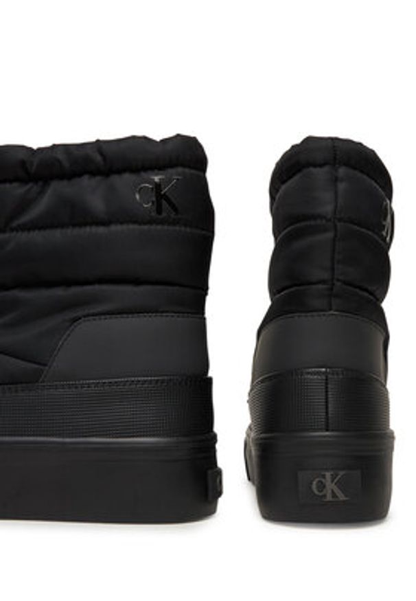 Calvin Klein Sneakersy Vulc Flatf Snowboot Nylon Mix Mg YW0YW01977 Czarny. Kolor: czarny. Materiał: materiał