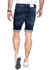 Mustang - SPODENKI MĘSKIE MUSTANG Chicago Short DENIM BLUE 1007113 5000 923. Materiał: denim