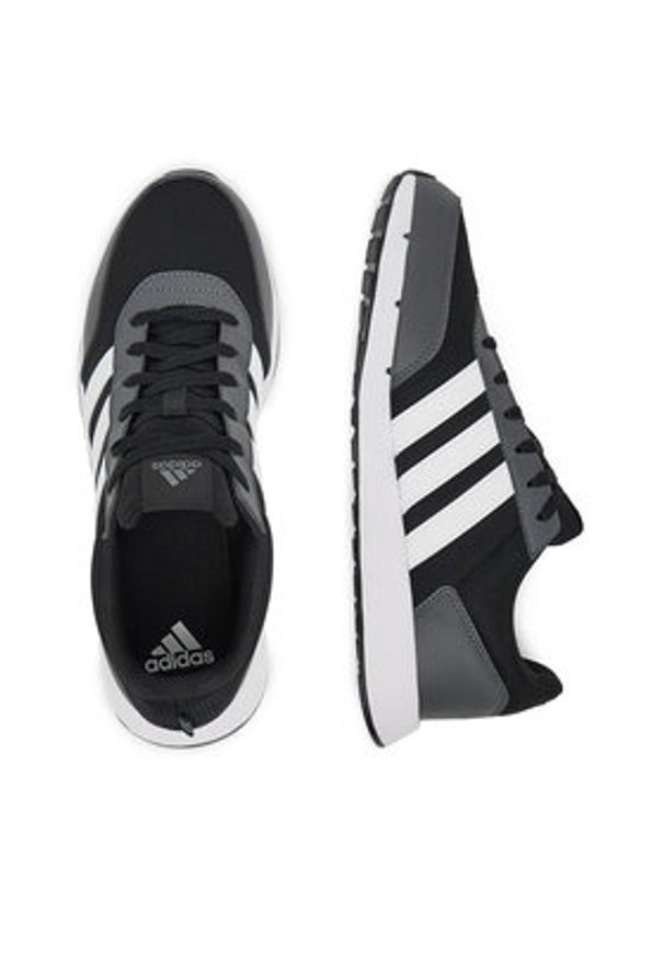 Adidas - adidas Sneakersy RUN50S IF1553 Czarny. Kolor: czarny. Materiał: materiał. Sport: bieganie