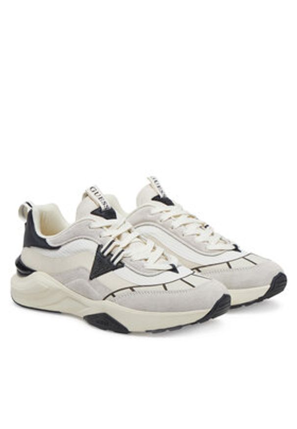 Guess Sneakersy FMJVAL ELE12 Biały. Kolor: biały. Materiał: skóra