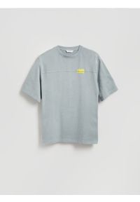 Reserved - T-shirt relaxed fit - szary. Kolor: szary. Materiał: bawełna, dzianina #1