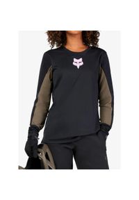 FOX - Bluza rowerowa damska Fox Defend LS Jersey Park. Kolor: czarny. Materiał: jersey