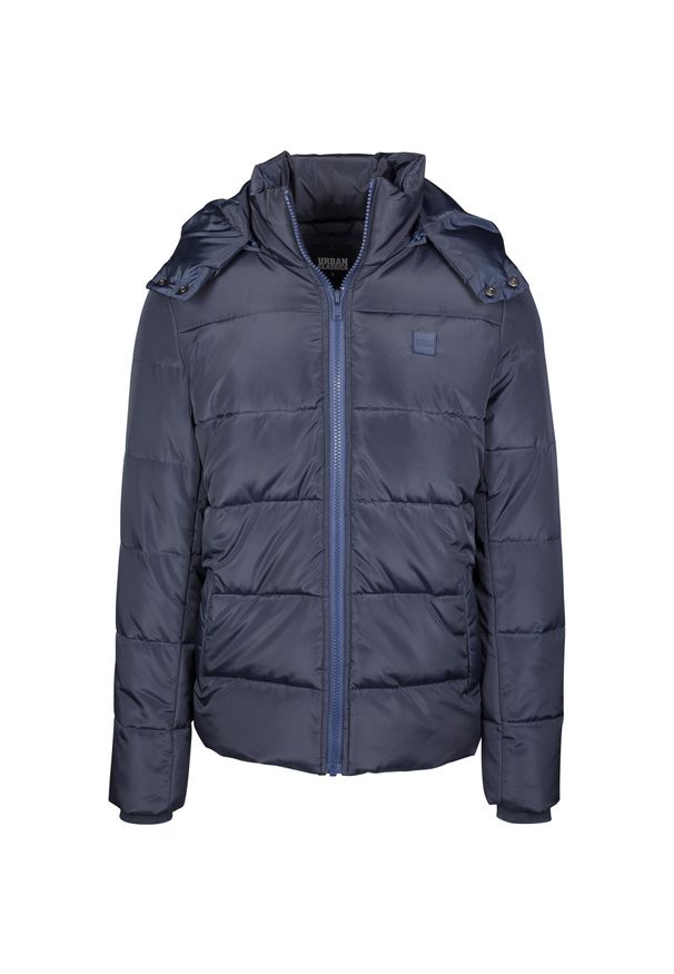 Urban Classics - Parka Urban Classic hooded. Typ kołnierza: kaptur. Kolor: niebieski. Materiał: puch