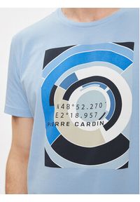 Pierre Cardin T-Shirt C5 21050.2101 Błękitny Regular Fit. Kolor: niebieski. Materiał: bawełna #7