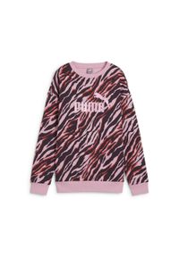 Puma - Damska bluza z grafiką ESS+ ANIMAL PUMA Mauved Out Pink. Kolor: różowy