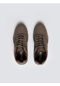 Big-Star - Sneakersy męskie ze skóry ekologicznej brązowe OO174580 802. Okazja: na co dzień. Nosek buta: okrągły. Kolor: brązowy. Materiał: skóra ekologiczna #3