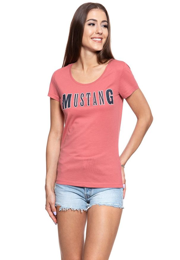Mustang - MUSTANG T SHIRT DAMSKI Alexia C Print 1009641 8271. Wzór: nadruk
