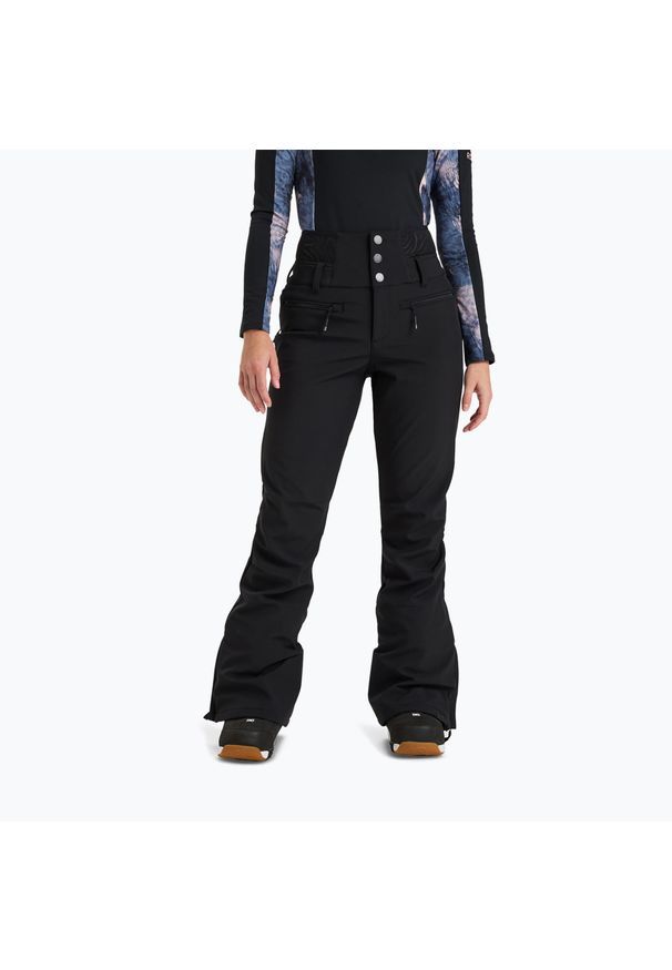Roxy - Spodnie snowboardowe damskie ROXY Rising High. Kolor: czarny. Sezon: zima. Sport: snowboard