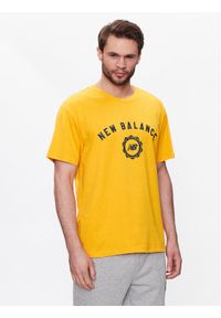 New Balance T-Shirt Sport Seasonal Graphic MT31904 Żółty Relaxed Fit. Kolor: żółty. Materiał: bawełna, syntetyk. Styl: sportowy