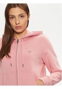 Guess Jeans Bluza W4YQ03 KC811 Różowy Regular Fit. Kolor: różowy. Materiał: bawełna #5
