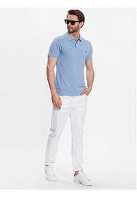 Polo Ralph Lauren Polo 710548797013 Niebieski Slim Fit. Typ kołnierza: polo. Kolor: niebieski. Materiał: bawełna #3