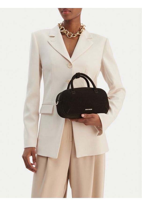 Gino Rossi - GINO ROSSI Torebka EO-LA321-1080 Brązowy. Kolor: brązowy. Materiał: zamszowe, skórzane