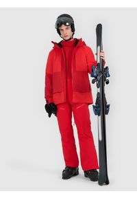 4f - 4F Kurtka narciarska membrana Dermizax 20000 męska - czerwona L. Typ kołnierza: kołnierzyk stójkowy. Kolor: czerwony. Materiał: poliester, materiał. Wzór: gładki. Sezon: zima #2
