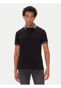 Versace Jeans Couture Polo 79GAGT03 CJ01T Czarny Regular Fit. Typ kołnierza: polo. Kolor: czarny. Materiał: bawełna
