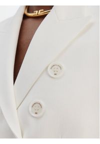 Elisabetta Franchi Marynarka G-I223-61E2-V690 Écru Regular Fit. Kolor: kremowy. Materiał: wiskoza #5