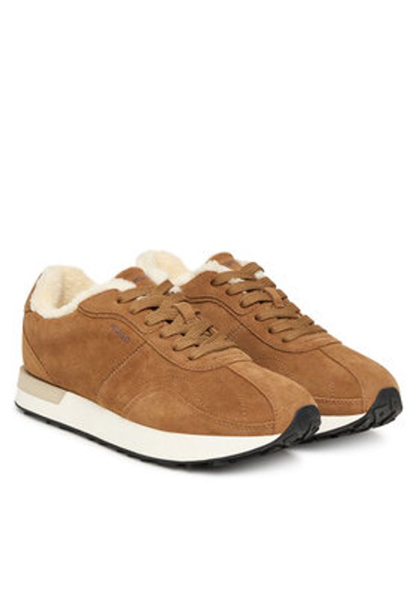 Hugo - HUGO Sneakersy Kiria 50552652 Brązowy. Kolor: brązowy. Materiał: zamsz, skóra