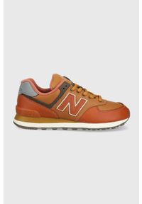 New Balance sneakersy ML574OMA kolor brązowy ML574OMA-225. Nosek buta: okrągły. Zapięcie: sznurówki. Kolor: brązowy. Materiał: guma. Model: New Balance 574 #1