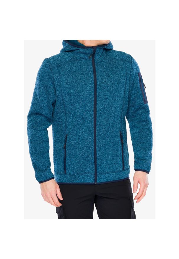 Kurtka polarowa męska CMP Borgis Fix Hood Jacket. Kolor: zielony. Materiał: polar. Sport: turystyka piesza