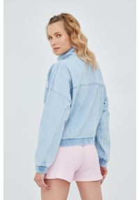 Karl Kani kurtka jeansowa damska przejściowa oversize. Kolor: niebieski. Materiał: jeans #2