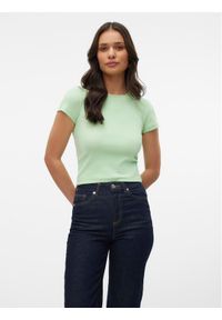 Vero Moda T-Shirt Chloe 10306894 Zielony Tight Fit. Kolor: zielony. Materiał: bawełna