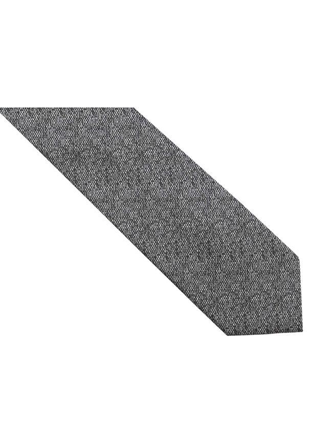 Adam Collection - Krawat męski - szary melanż D304. Kolor: szary. Materiał: mikrofibra, tkanina. Wzór: melanż