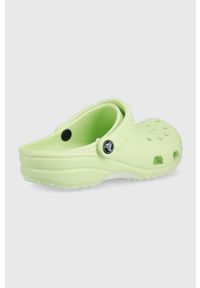 Crocs klapki Classic 10001. Nosek buta: okrągły. Kolor: zielony. Materiał: materiał, guma. Wzór: gładki #3