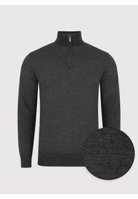 Pako Lorente - PAKO LORENTE – Grafitowy sweter męski ze stójką. Typ kołnierza: kołnierzyk stójkowy. Kolor: szary. Materiał: akryl, wełna. Sezon: zima, jesień #7