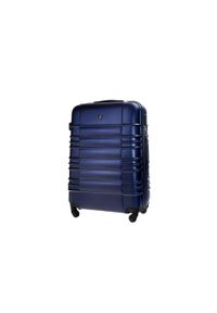 Solier - Średnia walizka podróżna M STL838 granatowa. Kolor: niebieski. Materiał: materiał #1