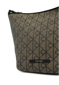 Calvin Klein Torebka Emblem Aop Jacquard Tote W/Pouch LV04F3535G Khaki. Kolor: brązowy #6
