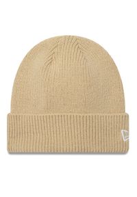 New Era Czapka Wool Cuff Knit Beanie 60424812 Beżowy. Kolor: beżowy. Materiał: akryl, materiał