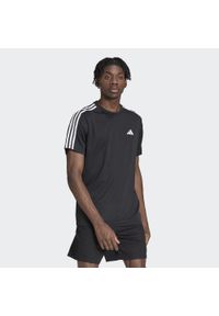 Adidas - Koszulka treningowa męska adidas Essentials 3-Stripes. Kolor: biały, wielokolorowy, czarny. Materiał: materiał