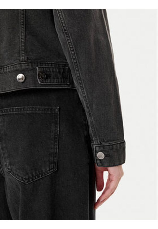 DKNY Kurtka jeansowa P5GCYC72 Szary Regular Fit. Kolor: szary. Materiał: bawełna