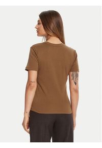 TOMMY HILFIGER - Tommy Hilfiger T-Shirt New Cody WW0WW40587 Brązowy Slim Fit. Kolor: brązowy. Materiał: bawełna