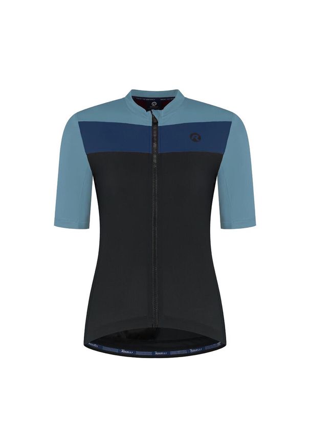 ROGELLI - Koszulka rowerowa damska Rogelli Core Block. Kolor: niebieski, wielokolorowy, czarny. Sport: kolarstwo