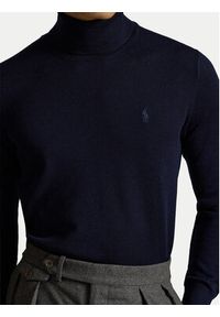 Polo Ralph Lauren Golf 710946145001 Granatowy Regular Fit. Typ kołnierza: golf, polo. Kolor: niebieski. Materiał: wełna #2