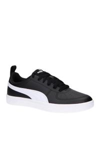 Buty do chodzenia dla dzieci Puma Rickie Jr. Zapięcie: sznurówki. Kolor: czarny, biały, wielokolorowy. Materiał: materiał, syntetyk. Szerokość cholewki: normalna. Sport: turystyka piesza