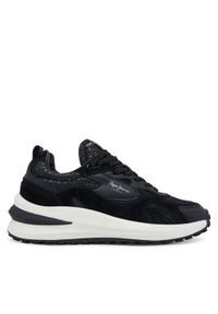 Pepe Jeans Sneakersy Winslow One PLS600012 Czarny. Kolor: czarny. Materiał: zamsz, skóra