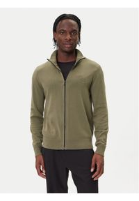 BOSS Kardigan Kanozip_S 50543692 Zielony Regular Fit. Kolor: zielony. Materiał: bawełna