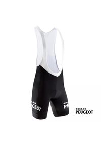 REDTED - Spodenki Rowerowe Peugeot Vintage Czarno-Czerwone. Kolor: biały, wielokolorowy, czarny. Materiał: poliester. Długość: długie. Sport: kolarstwo